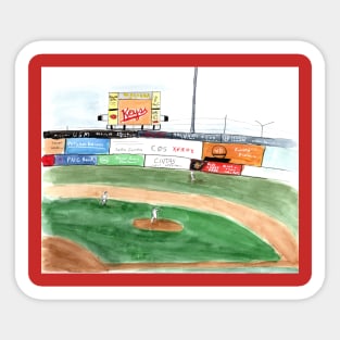 Baseball in action Sticker